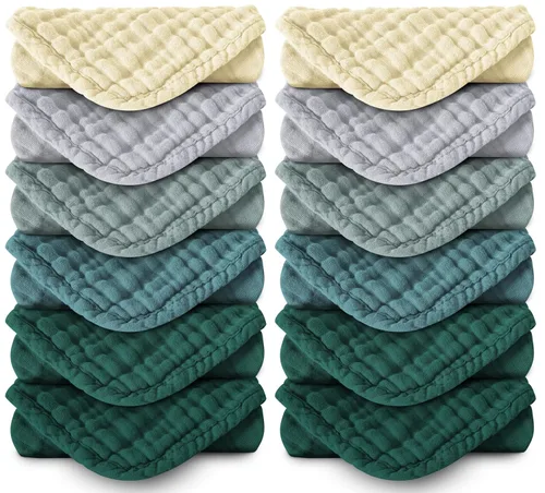 Miniatura 17 de Paquete de 8 pañitos grandes para bebés, de 20 por 10 pulgadas, son ultra absorbentes, se pueden lavar a mano, ideales para recién nacidos, toalla