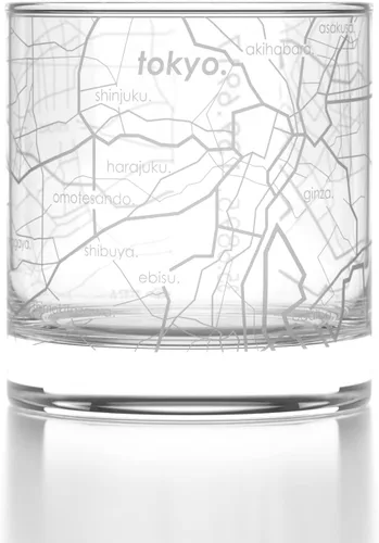 Miniatura 6 de Well Told Vaso de whisky grabado de la ciudad de Brasil de Río de Janeiro - Grabado con mapa de la ciudad de Río de Janeiro - Regalo para los Rio