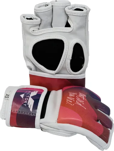 Guantes de boxeo para mujer, de piel sintética, sin dedos, para kickboxing, sparring, muay thai y bolsa pesada