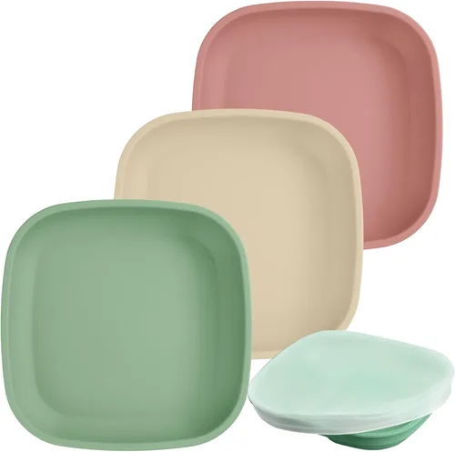 Miniatura 13 de Re-Play Plato Plano de 7" con Tapa de Silicona - Fabricado en Estados Unidos - Hecho con Silicona de Platino de Grado Médico - Con Tapa - Azul Azul