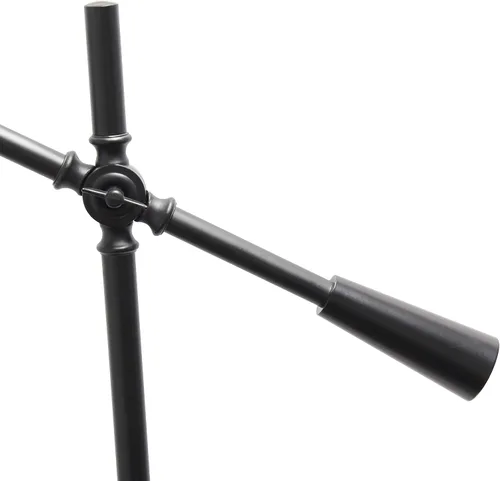 Miniatura 7 de Elegant Designs LF1030-BLK Lámpara de pie con pantalla de vidrio con brazo pivotante, color negro