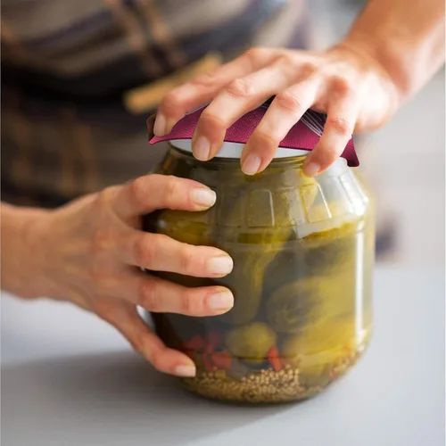 Miniatura 2 de JAR HEADS Juego de abridores de tarros de goma con almohadilla de agarre de 4 piezas - Agarres gruesos de 12.7 cm para abrir tarros fabricados