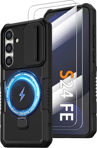 Miniatura 47 de Funda magnética para Samsung Galaxy Note 20 Ultra con soporte de anillo [con protector de pantalla] [Compatible con carga inalámbrica MagSafe] Funda