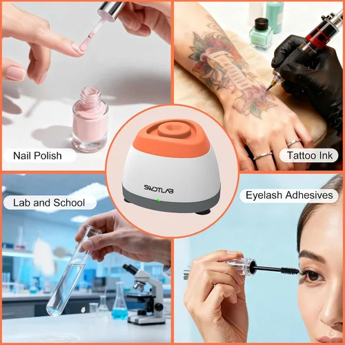 Miniatura 7 de Vortex - Mezclador de 3500 rpm, agitador de esmalte de uñas, agitador de pegamento y mezclador de pintura para esmalte de gel, pinturas acrílicas