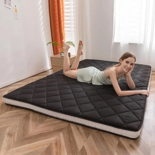 Miniatura 19 de MAXYOYO Colchón tipo futón King de espuma, cubrecolchón de cama, colchón de suelo japonés, colchón plegable, colchón de futón, almohadilla de cama