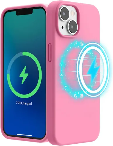 Miniatura 12 de SURPHY Funda magnética diseñada para iPhone 13 Mini, compatible con MagSafe (versión 2021 de 5.4 pulgadas), funda de silicona líquida con forro
