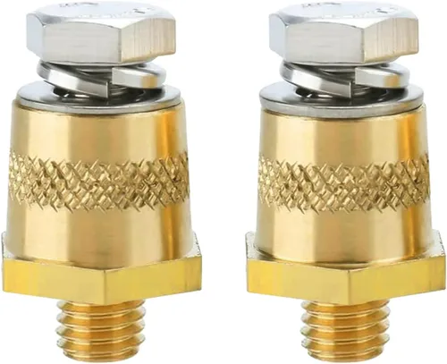 Miniatura 12 de Ampper Postes de carga de terminal de batería de poste lateral de latón macho de 3/8"-16 roscas, poste lateral estándar adaptador de poste