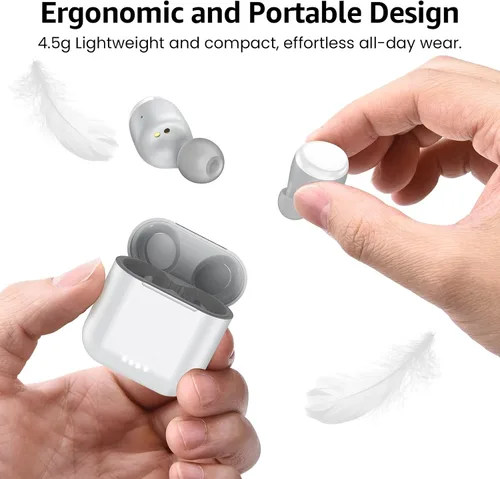 Miniatura 7 de TOZO Auriculares inalámbricos T6, auriculares Bluetooth 5.3, sonido estéreo en el oído, 50 horas de reproducción, estuche de carga inalámbrica