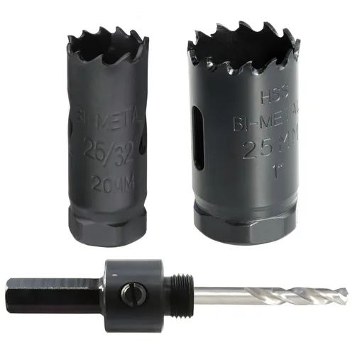 Miniatura 27 de Sierra de agujero de 4-1/2" de HSS bimetálica para madera, paneles de yeso, plástico, aluminio, acero suave, hierro, metal, acero inoxidable. Broca