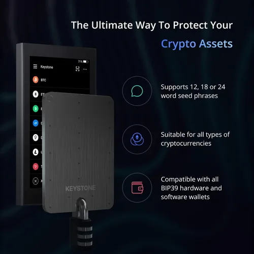 Miniatura 4 de KEYSTONE Almacenamiento de semillas criptográficas, cartera de metal con cápsula de acero criptográfico, respaldo de almacenamiento en frío