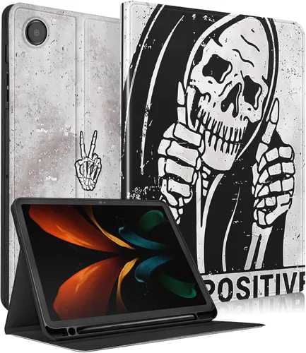 Miniatura 8 de Uppuppy Funda para Samsung Galaxy Tab A8 de 10.5 pulgadas para niños, niñas, folio para mujeres, diseño floral femenino, bonita, adolescente