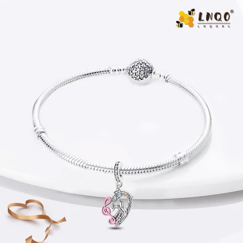 Miniatura 93 de LNQOBU Happy Life - Colgante para pulseras de abalorios, plata de ley 925 para mujer (con un espaciador de cuentas)
