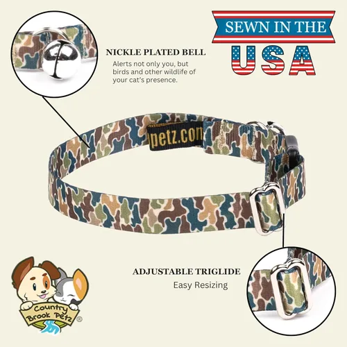 Miniatura 6 de Country Brook Petz - Creekbottom Camo Cat Collar - Camouflage Collection Featuring Rugged Designs
