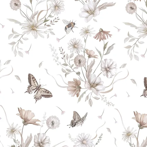 Miniatura 16 de Vinjiasin Papel Tapiz Despegar y Pegar Papel Tapiz Floral Autoadhesivo Removible Papel de Contacto Vintage de Flores y Hojas Papel de Pared