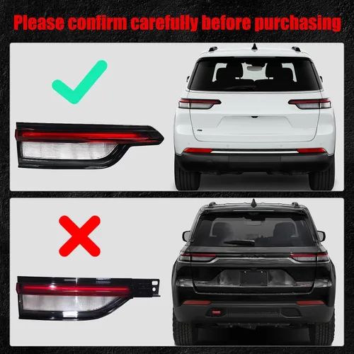 Miniatura 2 de Huray Luz Trasera Interior Izquierda Compatible con Jeep Grand Cherokee L 2021-2024 OE Fábrica Luz Trasera LED Luz de Repuesto para el Lado del LH