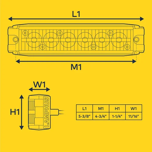 Miniatura 7 de LAMPHUS NanoFlare - Luz de advertencia estroboscópica de 5 pulgadas y 6 W, color blanco ámbar, luz de advertencia estroboscópica para parrilla