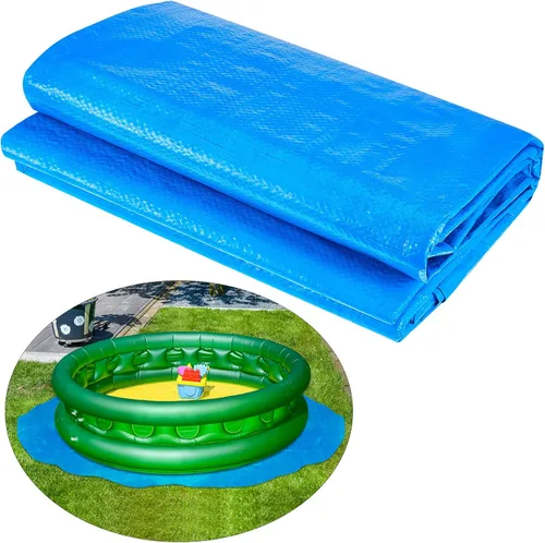 Boao Almohadilla de revestimiento de piscina de 12 pies para piscinas sobre el suelo, lona para proteger la piscina inflable, tela debajo del suelo