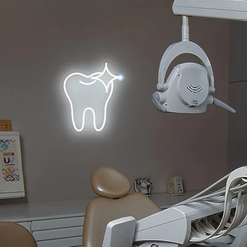 Miniatura 6 de Letrero de neón para decoración de dientes, luz de oficina dental, accesorios para dentistas, letreros LED regulables, letreros de neón sonríe, arte