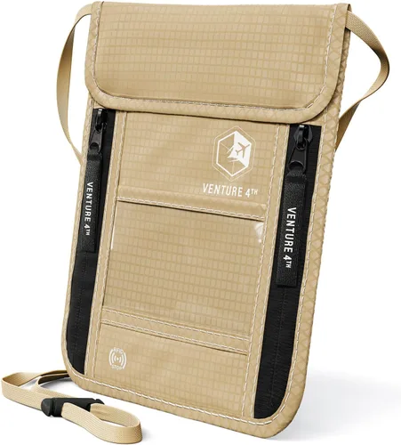Miniatura 83 de Venture 4th bolsa de cuello de viaje con traba RFID, gris), V4-01-NP-GR