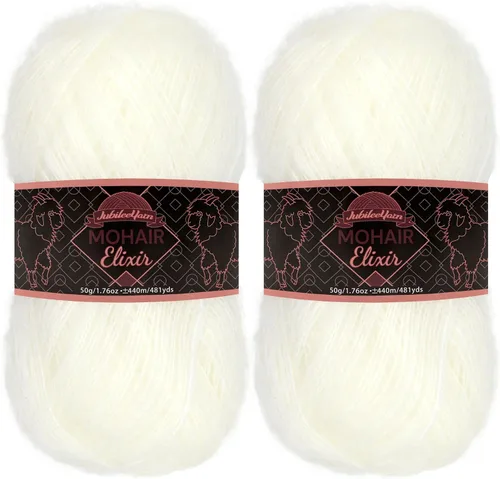 Miniatura 67 de JubileeYarn Mohair Elixir Yarn - 50g/Skein Baby Wool Blend - Cosmopolitan - 1 Skein
