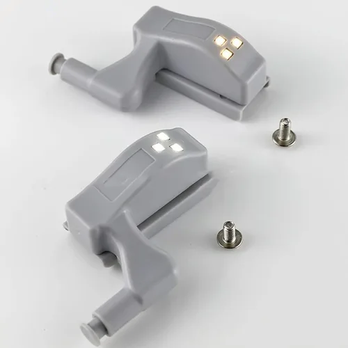 Miniatura 3 de 9 piezas de luz LED con bisagra de armario y armario, luz universal con sensor para cocina moderna, armario de hogar, armario, armario, lámpara