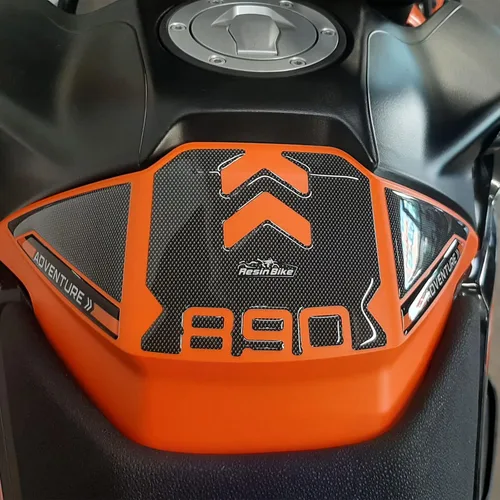 Miniatura 7 de Resin Bike Adhesivos 3D para motocicleta compatibles con KTM 890 SMT Adventure R 2021-2026. Protección lateral de motocicleta contra impactos