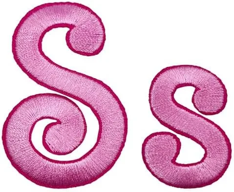 Miniatura 10 de Letras cursivas rosa bordadas, parches para planchar, apliques para ropa, vestido, sombrero, vaqueros, costura, alfabeto, letra (Aa-Zz), accesorio Bb