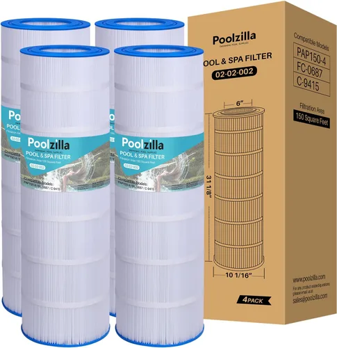 Miniatura 10 de Poolzilla 1 cartucho de repuesto para CC150, CCRP150, PAP150, Unicel C-9415, R173216, 59054300, Filbur FC-0687, 160317, 160355, 160352, Predator