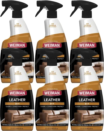 Weiman Acondicionador y limpiador de cuero: restaura superficies, los protectores UV ayudan a prevenir grietas o decoloración de muebles, sofá,