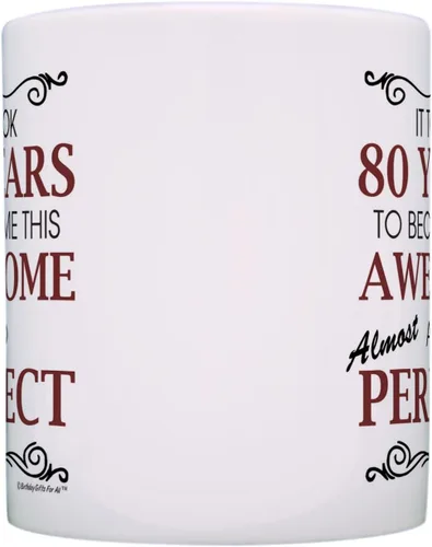 Miniatura 4 de Birthday Gifts For All 80th Took 80 Years Awesome Funny Party Gift - Taza de café de cerámica de 11 oz, taza de té, color blanco 11oz - 80th