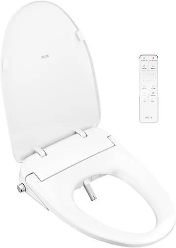 Miniatura 9 de Delta 833004 Asiento de bidé alargado de cierre suave con varilla de autolimpieza de control manual - Blanco