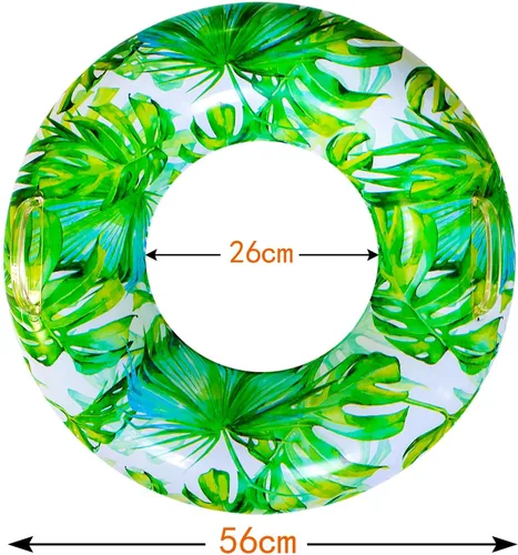Miniatura 2 de Flotadores de piscina para adultos, tubo de natación, anillo de natación para adultos, flotador de piscina para adultos con dos asas, anillo
