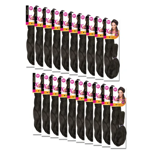 Miniatura 44 de Realistic Trenza original X-Pression 84 pulgadas 100% Kanekalon (paquete de 3, 1) M-61XPRES84