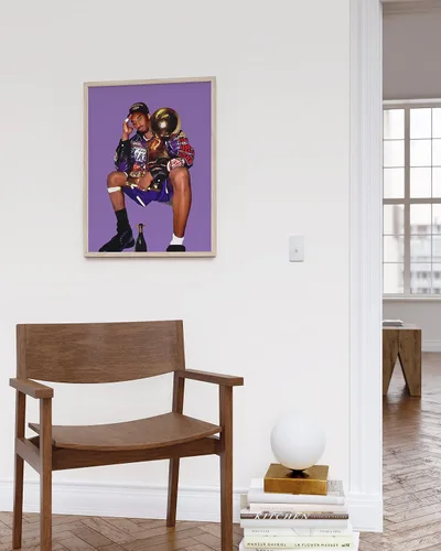 Miniatura 5 de HAUS AND HUES Póster de Kobe Bryant, Imagen de Kobe Bryant, Pósteres de Baloncesto para Dormitorio de Niños, Arte de Pared de Baloncesto para Marco
