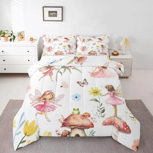Miniatura 9 de Feelyou Juego de edredón de zorro ártico, juego de ropa de cama para niños y niñas, bonito edredón de animales salvajes, juego de edredón 1 juego