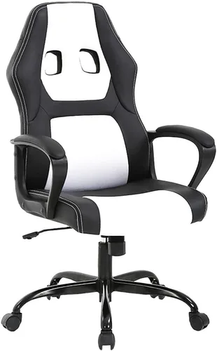 Miniatura 10 de BestOffice - Silla de oficina para escritorio de juegos, silla de juegos de carreras, con respaldo alto, para computadora, giratoria, silla