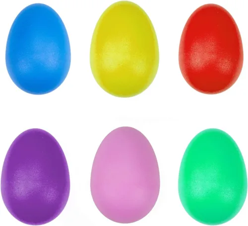 Miniatura 3 de Foraineam 60 piezas de plástico para huevos - coloridos huevos de Pascua Maracas Instrumentos musicales - Huevos de música de percusión Noisemaker