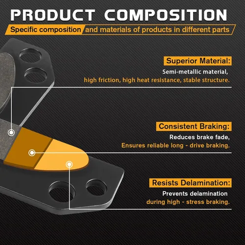 Miniatura 3 de LOCOPOW 2203147 Pastillas de Freno de Estacionamiento para Polaris Ranger 800 700 500 900 Crew XP 2x4 4x4 6x6 ATV 2005 2006 2007 2008 2009 2010 2011