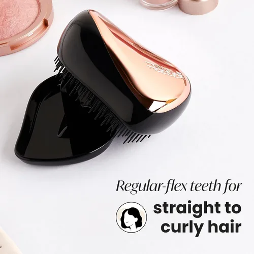 Miniatura 3 de Tangle Teezer Cepillo desenredante compacto para peinar, oro rosa, negro, 0.04 oz