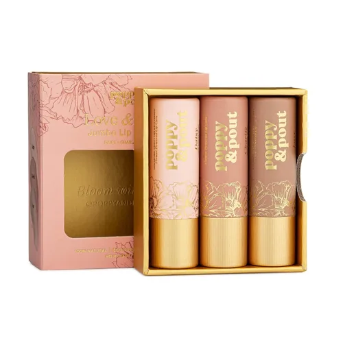 Miniatura 11 de Poppy & Pout Tintas labiales 100% naturales, tubos de cartón sostenibles, rellenados a mano, cera de abejas, vitamina E, aceite de coco, libres