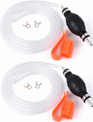 Miniatura 8 de KATUMO Bomba de Sifón, Manguera de Sifón de Gasolina de Calibre Ampliado de 15MM Mejorada Bomba Manual de Sifón de Combustible para Gasolina