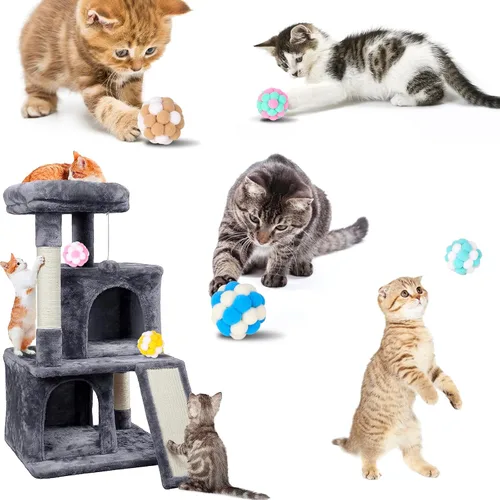 Miniatura 7 de Pelotas de juguete para gatos, 6 piezas con campanas de 2.0 in, bolas interactivas para gatos, juguete interactivo para gatos, gatitos, interiores