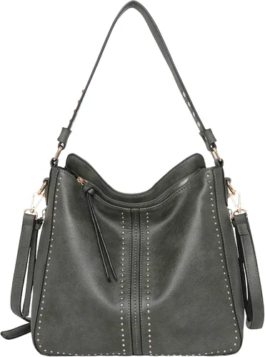 Bolso bandolera grande de piel para mujer con correa cruzada y funda de quita y pon