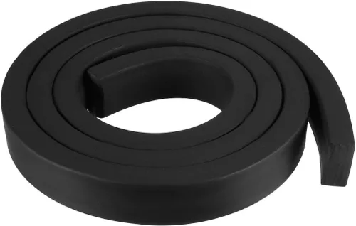 Miniatura 54 de uxcell Tira de sello de goma rectangular maciza, 0.197 in de ancho, 0.118 in de grosor, 3.3 ft de largo, color negro