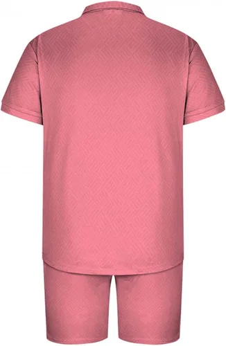 Miniatura 4 de Conjunto de 2 piezas de lino para hombre, conjunto corto de 2 piezas, conjunto de chándal de verano de manga corta con cremallera