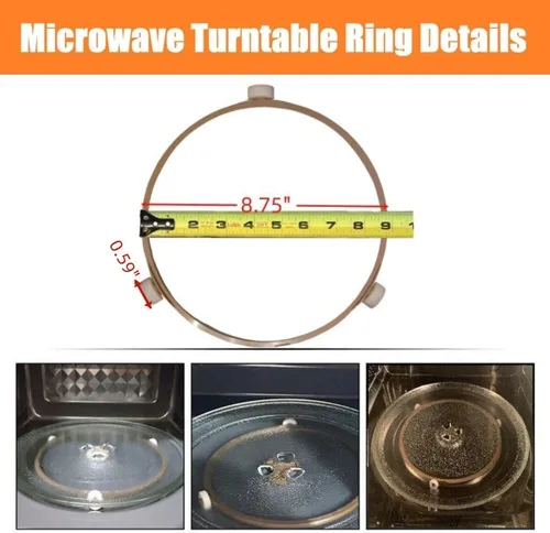 Miniatura 3 de DE72-60196/De61-01603 Anillo de rodillo guía giratorio de microondas se adapta a GE Samsung DE92-90189V, DE92-90189S, MS14K6000AS, Me21h706mqs