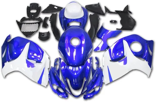 Miniatura 38 de Carenado completo blanco negro para Suzuki 2008-2019 GSXR 1300 Hayabusa Gen2 inyección ABS plástico Carrocería juego de carrocería del mercado de 12
