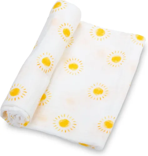 LollyBanks Manta de bebé para niños y niñas, mantas de arrullo de muselina de algodón 100% para recién nacidos, 47 x 47 pulgadas, manta de recepción