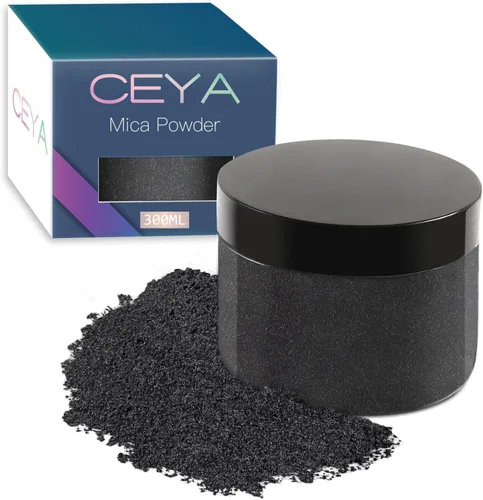 Miniatura 13 de Ceya Polvo Mica, 150g/ 5.3oz Pigmento de Colorante de Efecto Perlado Blanco de Porcelana para Resina Epóxica, Vasos, Sustancia Pegajosa, Bomba