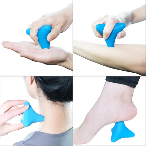 Miniatura 4 de Herramienta de masaje manual de punto de gatillo. Pequeña bola masajeadora para tejido profundo, liberación miofascial, terapia física, fascitis Azul